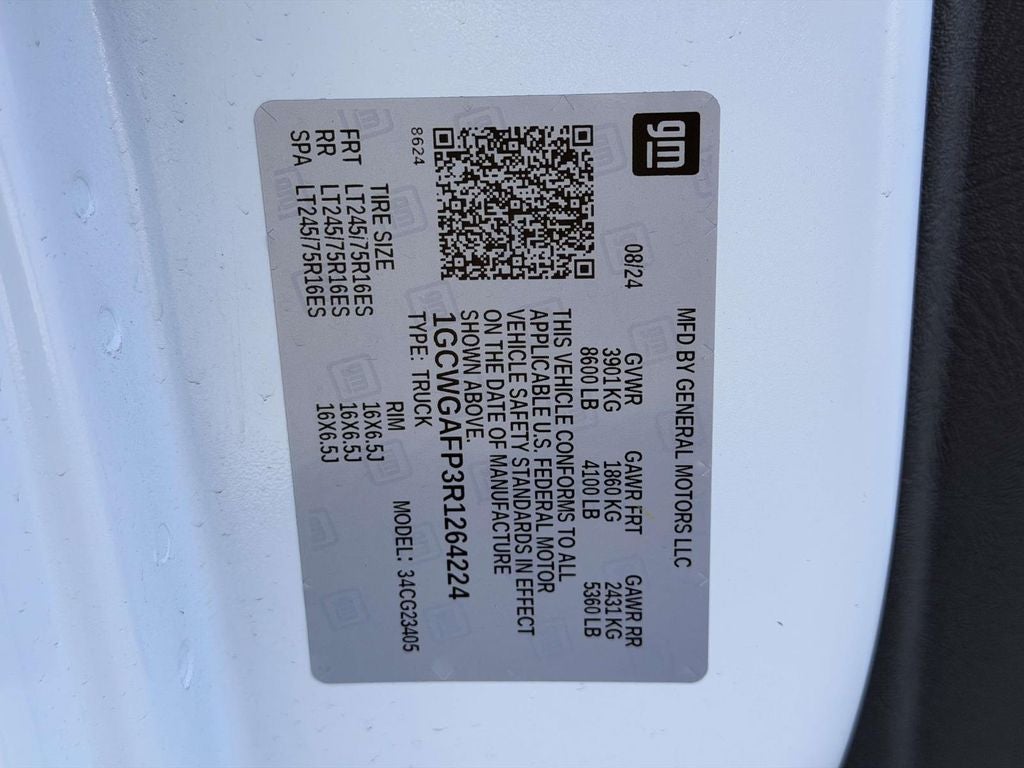 2024 Chevrolet Express 2500 Work Van Cargo