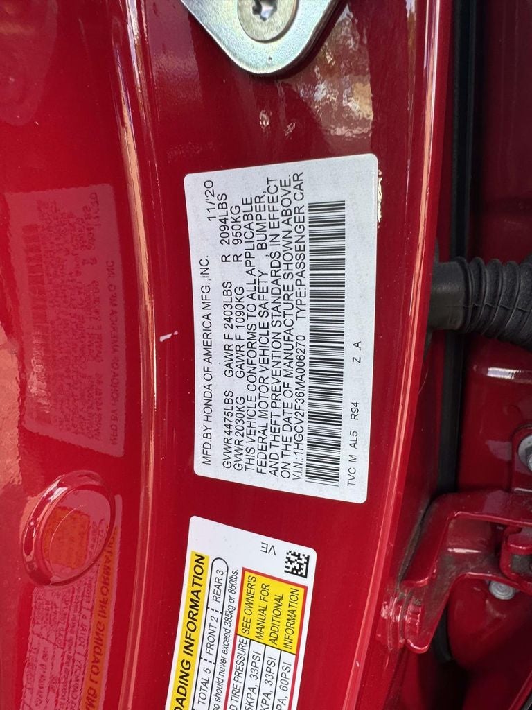 2021 Honda Accord Sport 2.0T